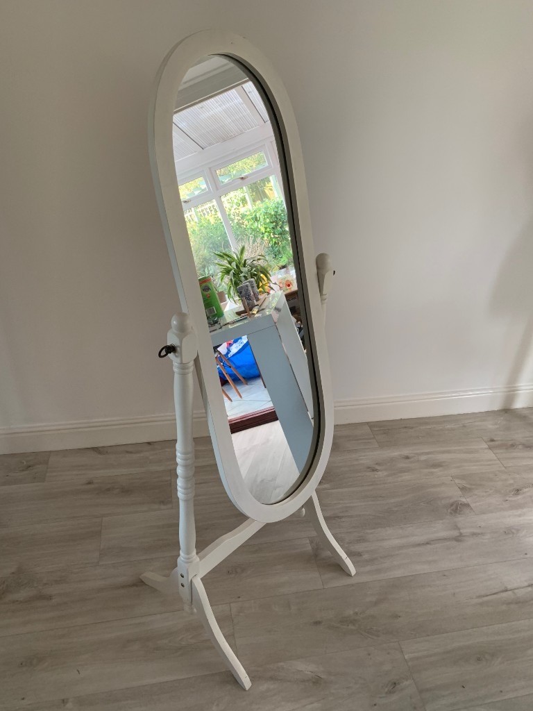 Shabby Chic Floor Length Free Standing Mirror In