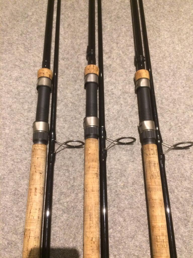 3 Fox warrior carp fishing rods cork handle /pike/solar line clips in