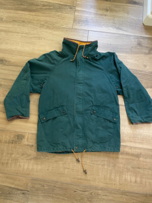 Timberland Jacket Mens L Vtg Green Weathergear Zip Barn Ranch Chore Duck Canvas