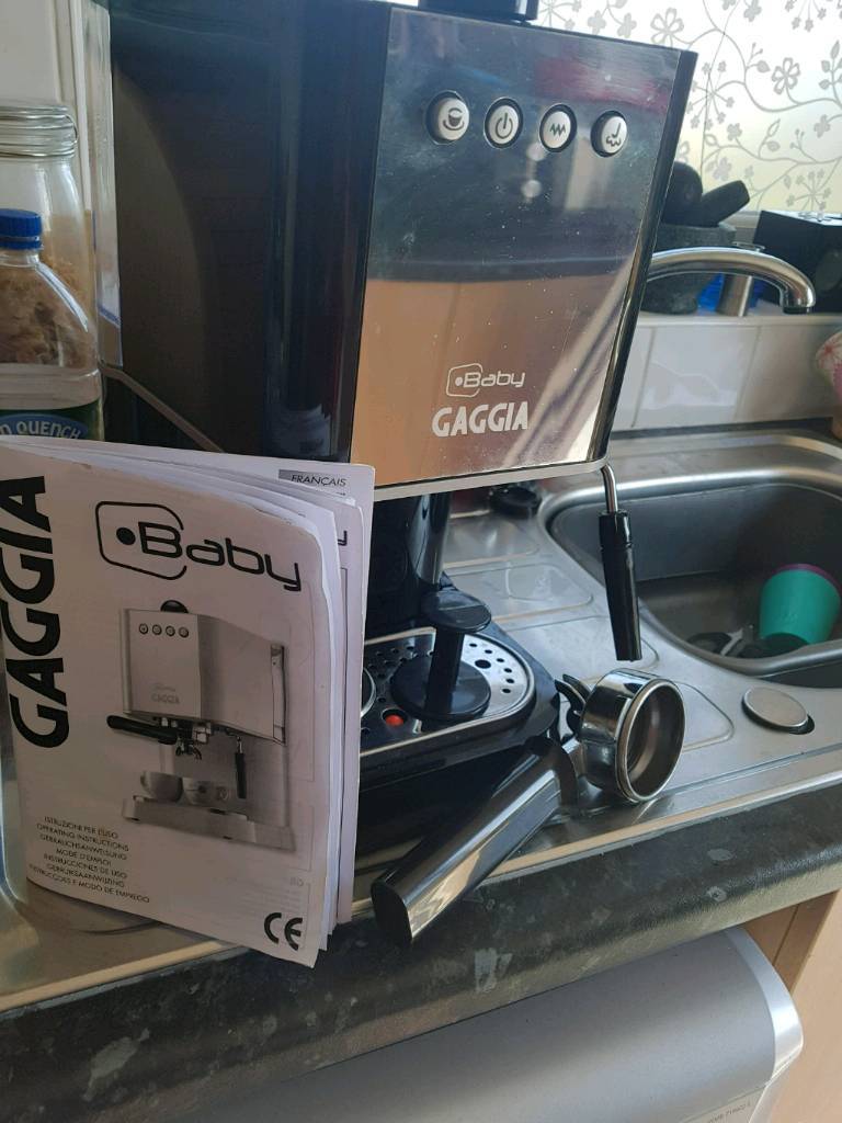Baby Gaggia coffee machine with milk frother. in Plymouth, Devon