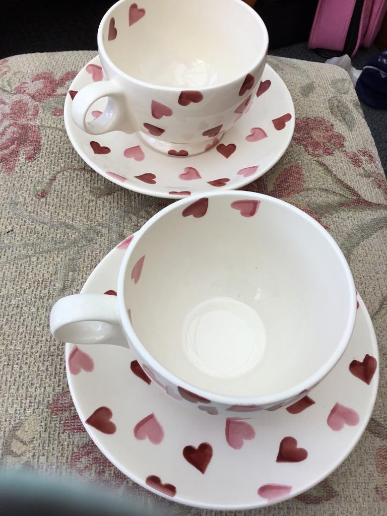 Emma Bridgewater cups and saucer x 2 in StokeonTrent, Staffordshire