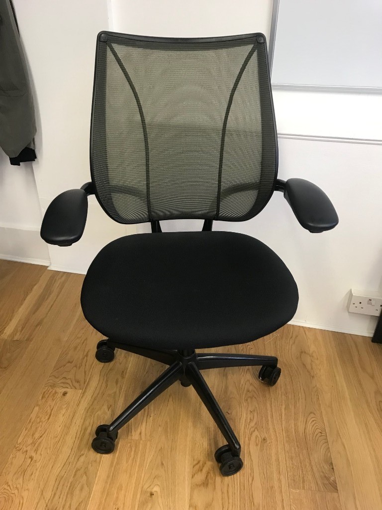 Human Scale Orthopaedic Office Chairs + White Agency Style Desks
