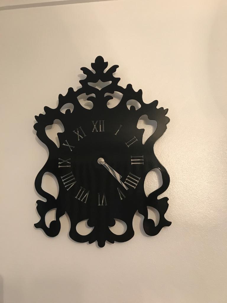 Black ornate wall clock in Worsley, Manchester Gumtree