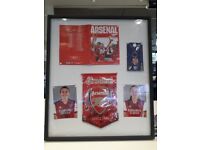 Framed signed Arsenal womans footballers 
