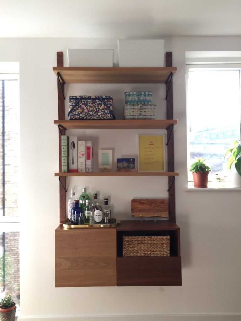 "MADE" Jory Modular Shelves with a Walnut and Oak in