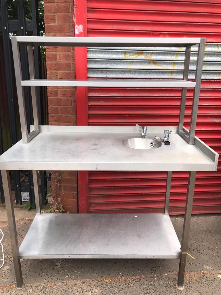 Stainless Steel Preparation Table With Sink And Shelves In Bordesley Green West Midlands Gumtree