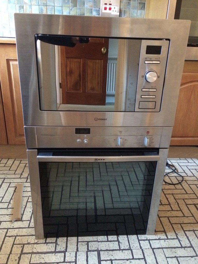 Neff B44S32.3GB single (slide and hide door) oven plus Indesit Built in