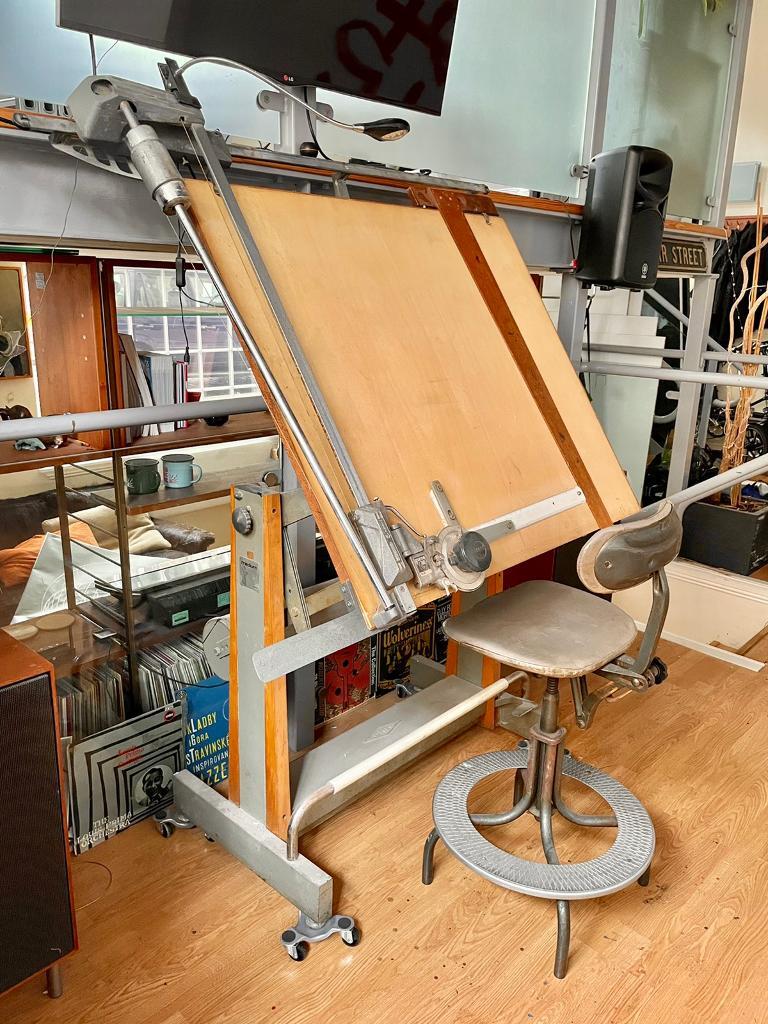 Bieffe zucor 65 drawing board mid century architect ОНЛАЙН ОБЯВИ