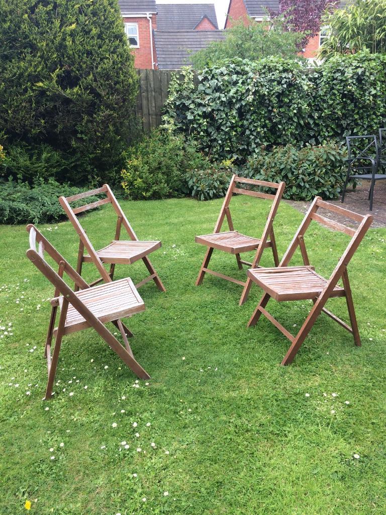 4 wooden garden chairs in Hilton, Derbyshire Gumtree