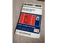 Geographia New Super Detailed Motorists Map Of The Lake District And The Borders - Sheet 16 - 1970s