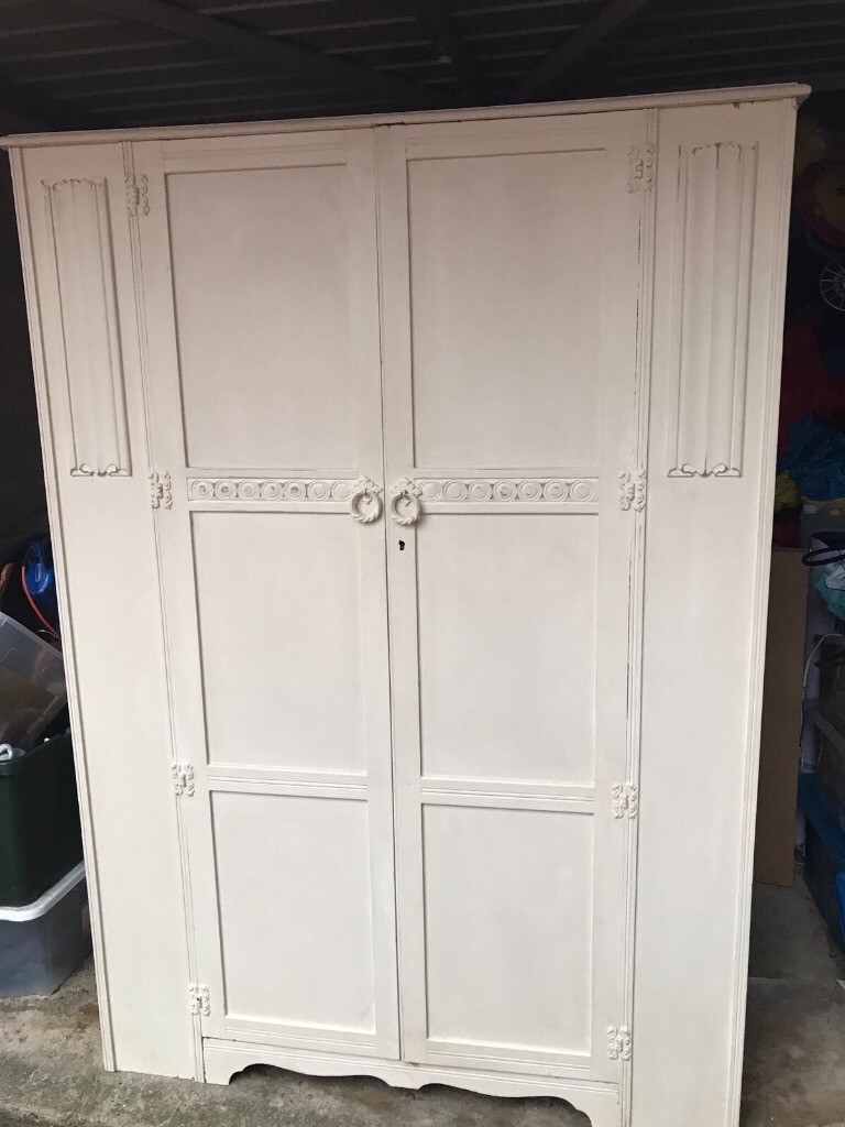 Double Wardrobe Shabby Chic Cream Annie Sloan Chalk Paint