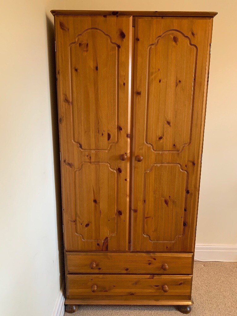 Pine Wardrobe 2 door 2 drawer in Glossop, Derbyshire Gumtree