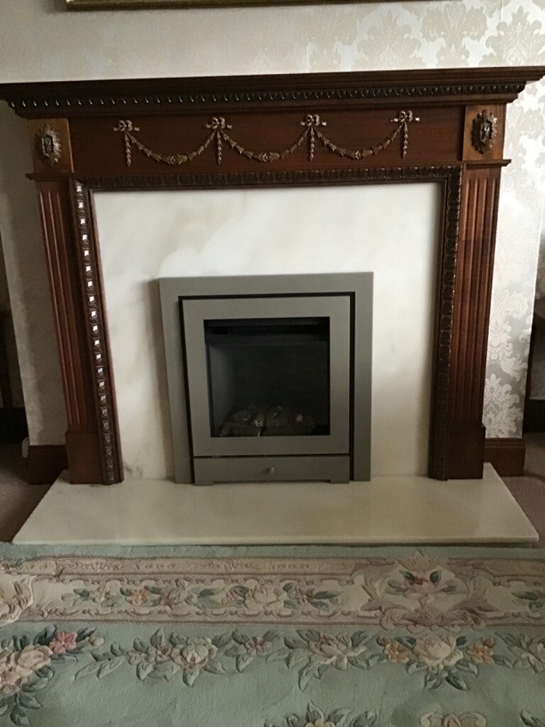 Mahogany fire surround in East End, Glasgow Gumtree