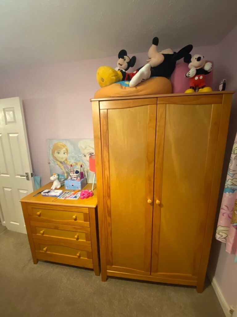 Kids Pine Wardrobe And Chest Of Drawers In Burgess Hill West