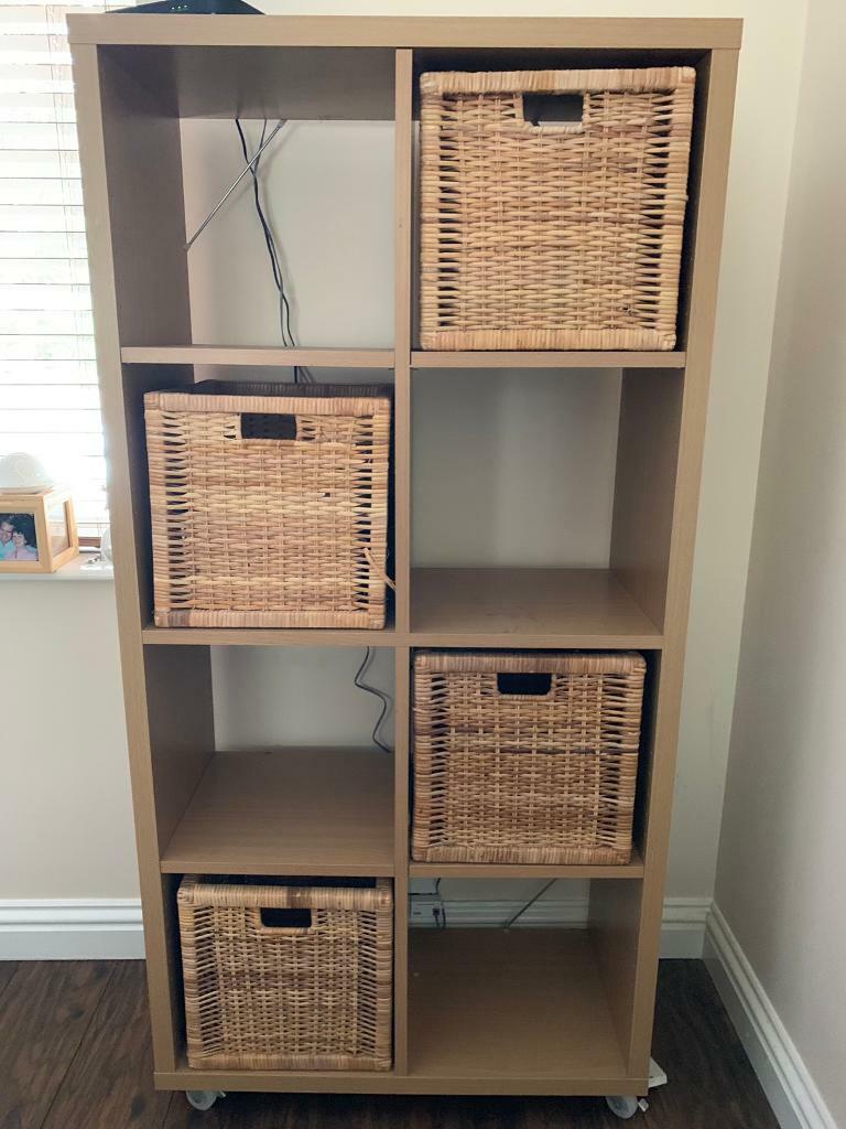 Office/living room storage shelving unit with baskets in Woodstock, Oxfordshire Gumtree