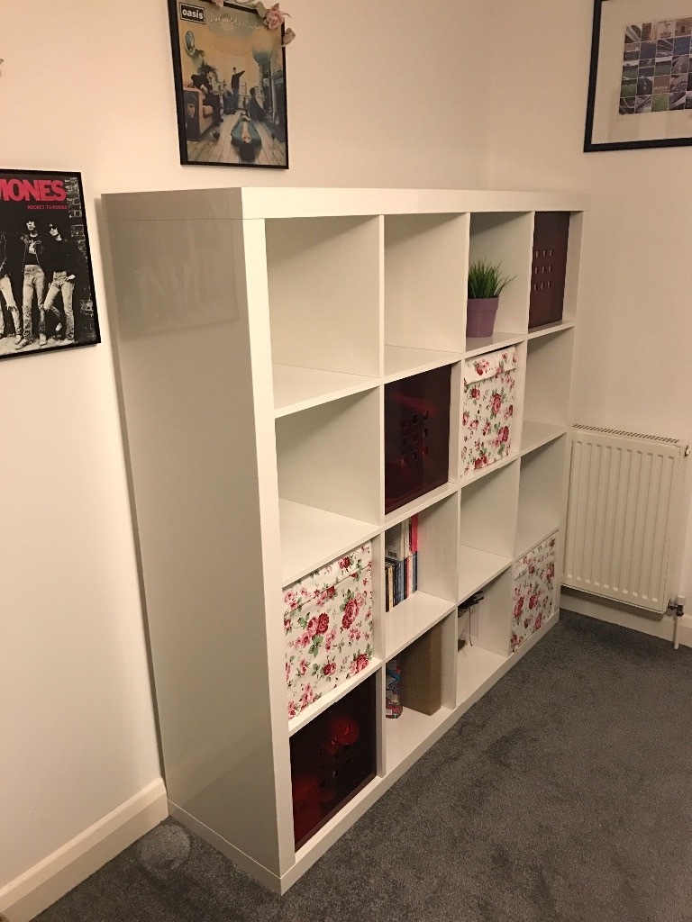 IKEA White High Gloss Storage Shelving Unit in WestcliffonSea