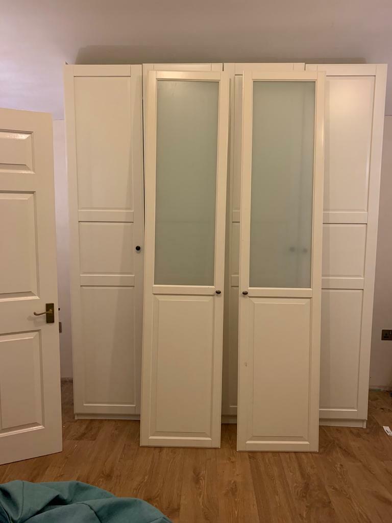 228cm discontinued frosted glass IKEA wardrobe doors | in Nuthall