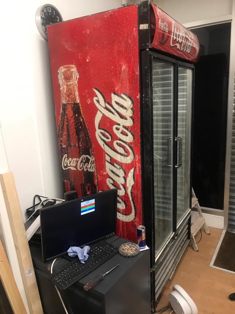 Double Door Drinks Fridge coca cola quick sale in Mile End, London