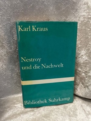 Nestroy und die Nachwelt. Mit einem Nachwort von Hans Mayer. Karl,  Kraus: