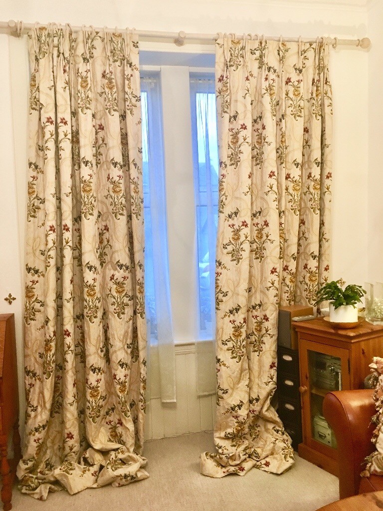 Long lounge/bedroom curtains, John Lewis fabric, fully lined in