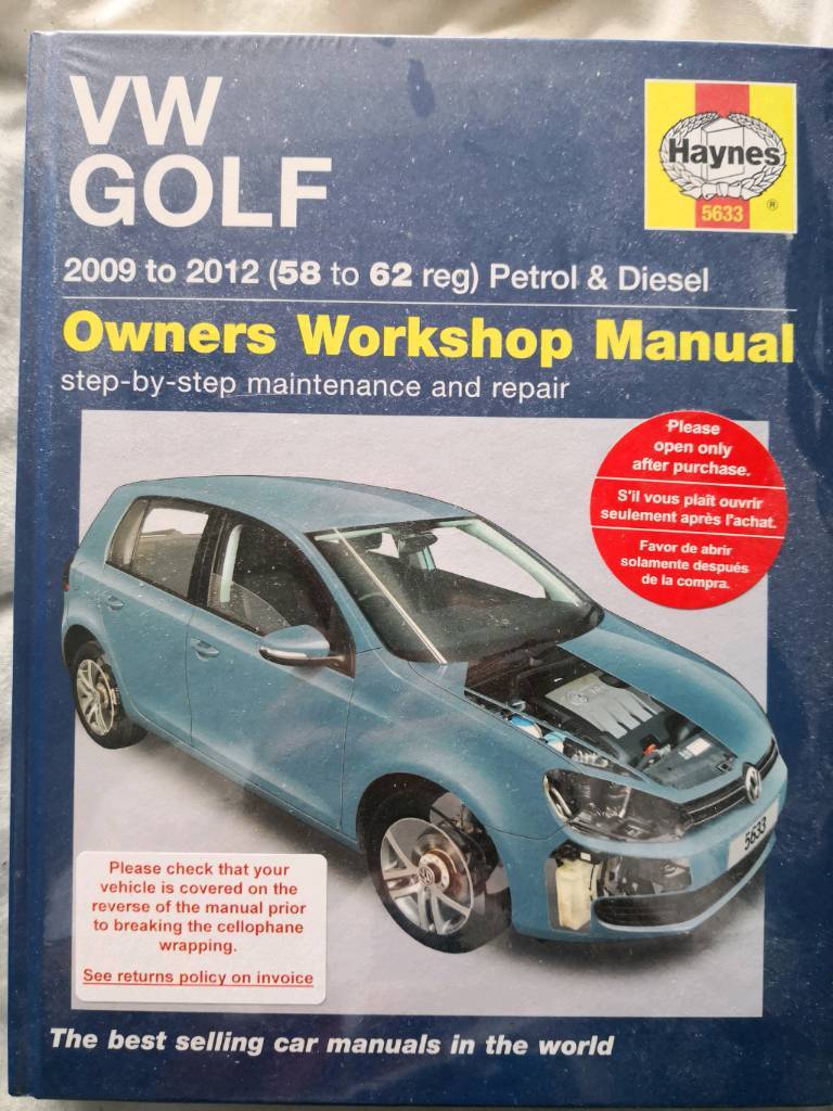 Brand new Mk6 vw golf haynes manual