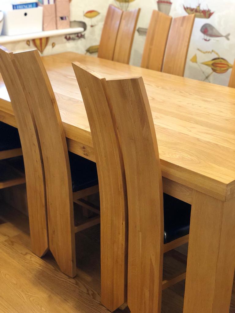 Oak furniture land dining table and 6 chairs in Penenden Heath, Kent