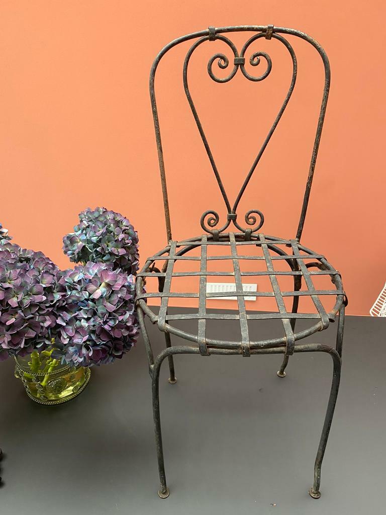Vintage 1900 black wrought iron garden chair in Acton, London Gumtree