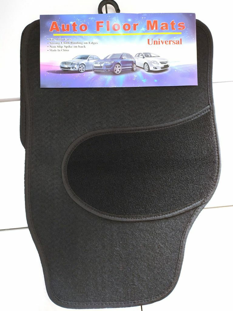 Set 4 Tappetini Tappeti Auto Universali Neri Antiscivolo Moquette awe