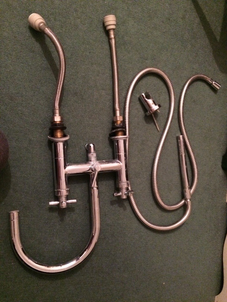 Hudson Reed Bath shower mixer tap (with flexi pipes attached) W12 in