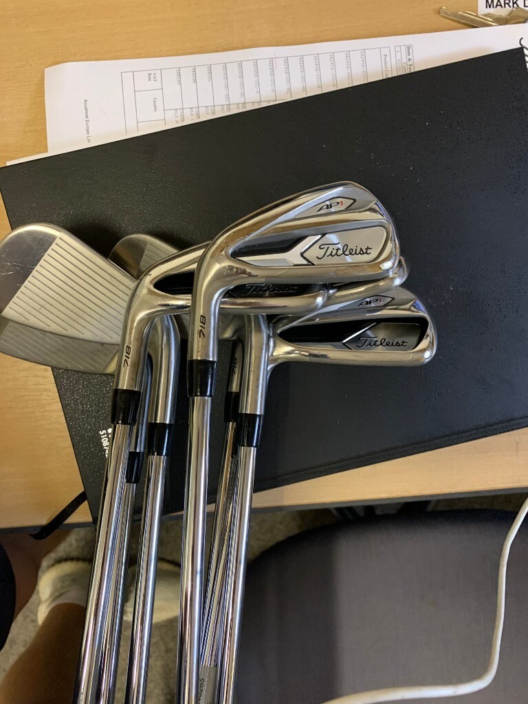 Used Titleist AP1 718 Left Handed Irons 5SW Regular Flex Shafts