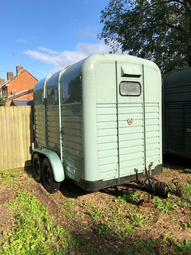 Rice Horse Trailer Box Double Vintage Beaufort Blue Ifor