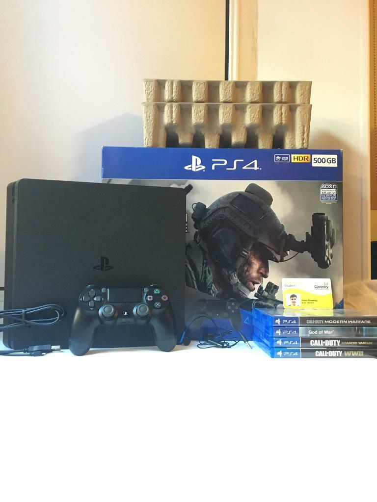 Playstation 4 SLIM Call Of Duty BUNDLE (BARELY* Used; Purchased NEW 11/