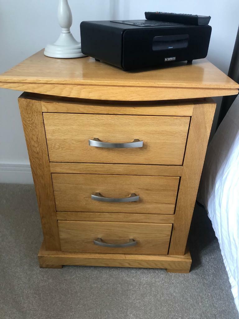 2 x Oak Furniture Land Tokyo Bedside Tables in Colchester, Essex