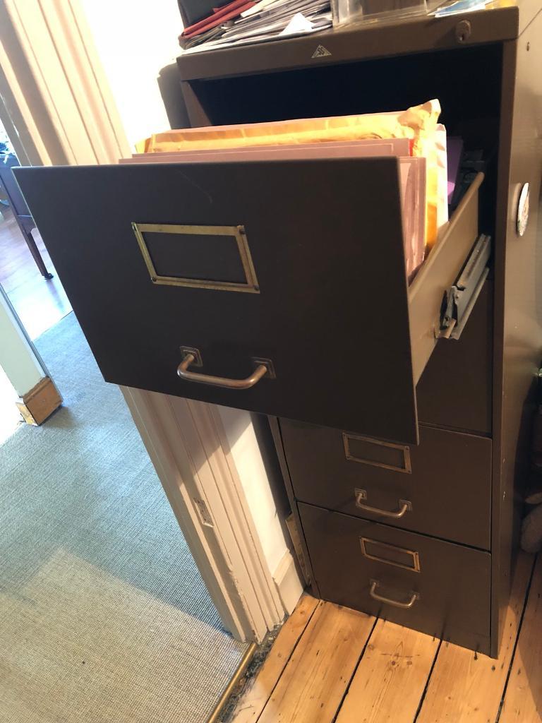 Vintage steel industrial filing office in Dalston, London