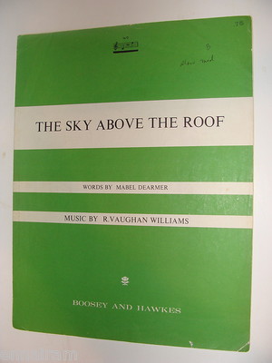 R Vaughan Williams 1909 The Sky Above the Roof in C piano sheet Mabel Dreamer