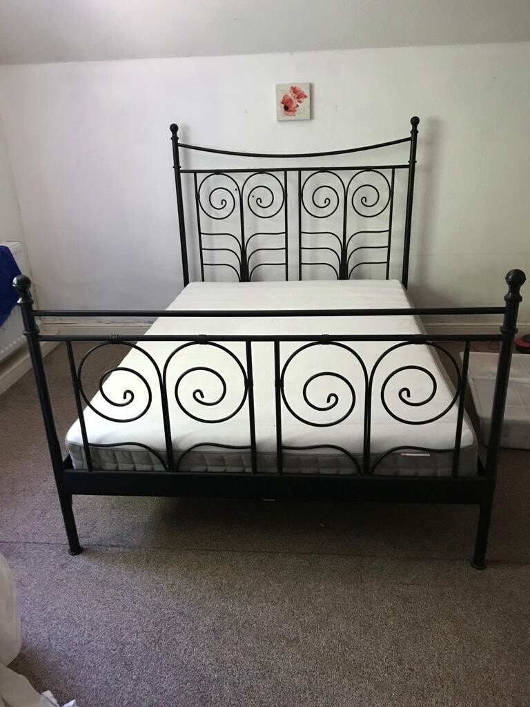 Ikea Noresund Double Bed Frame And Mattress in Pocklington, North