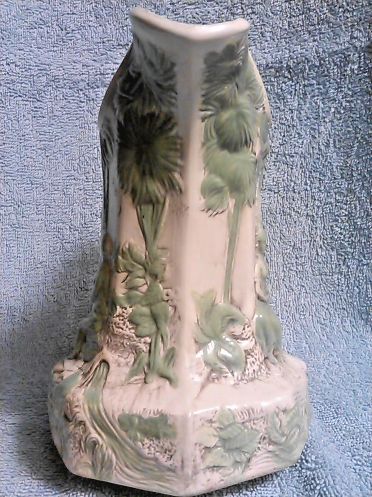 Handmade Pitcher w/ Couple Sitting on a Bench