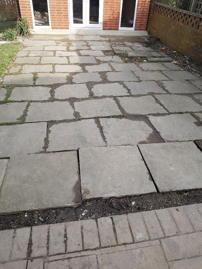 Free garden paving flags. Must come and lift and collect. Could help