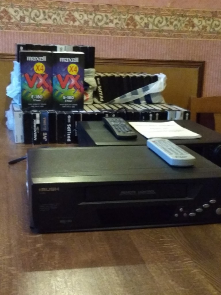 Bush VHS video players including 80 plus recordable tapes in Bradford