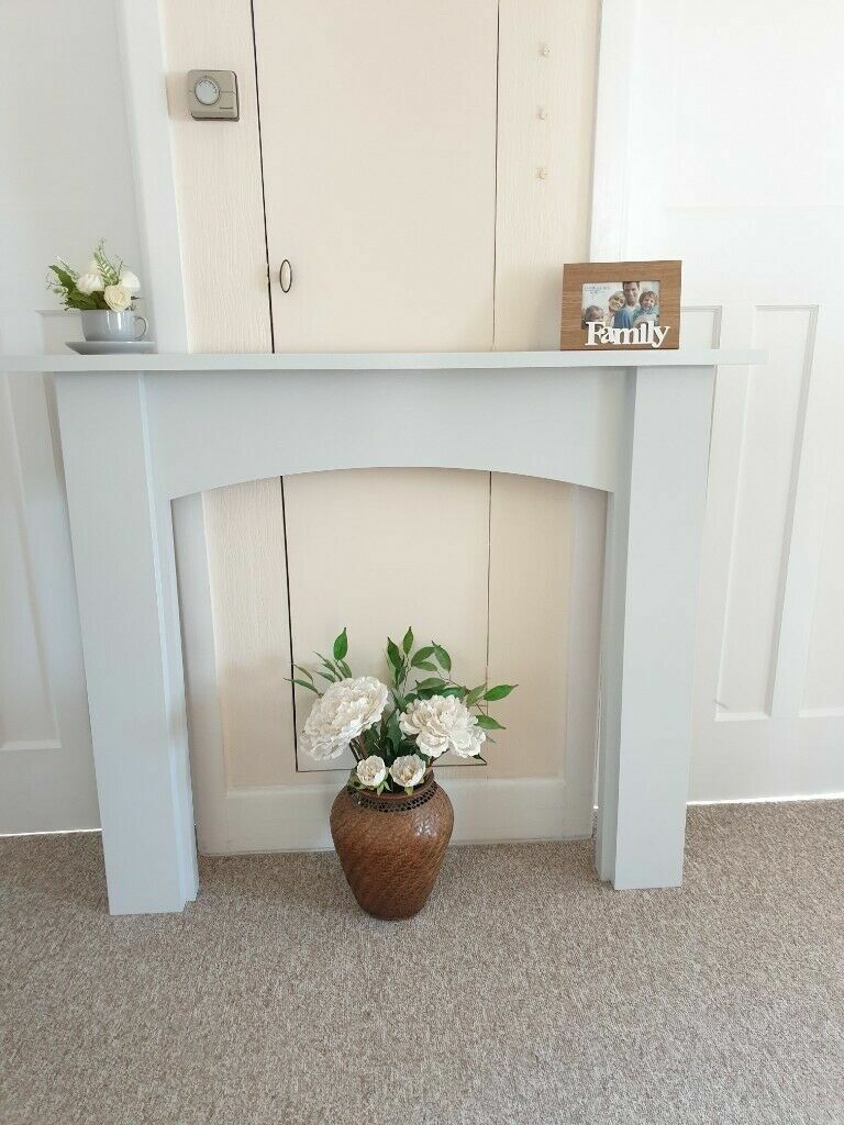 Fire surround (MDF) finished in 'Frenchic' chalk paint Wolf Whistle in Bournemouth, Dorset