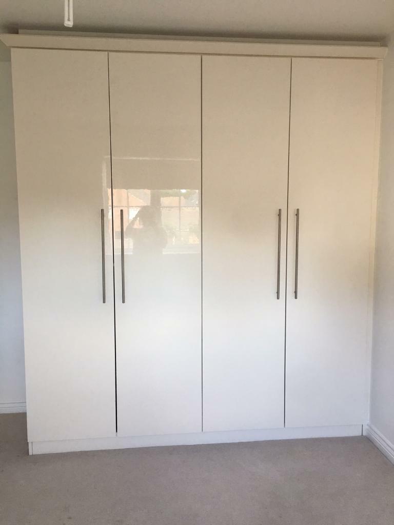 Cream Gloss Double Wardrobes In Flitwick Bedfordshire Gumtree