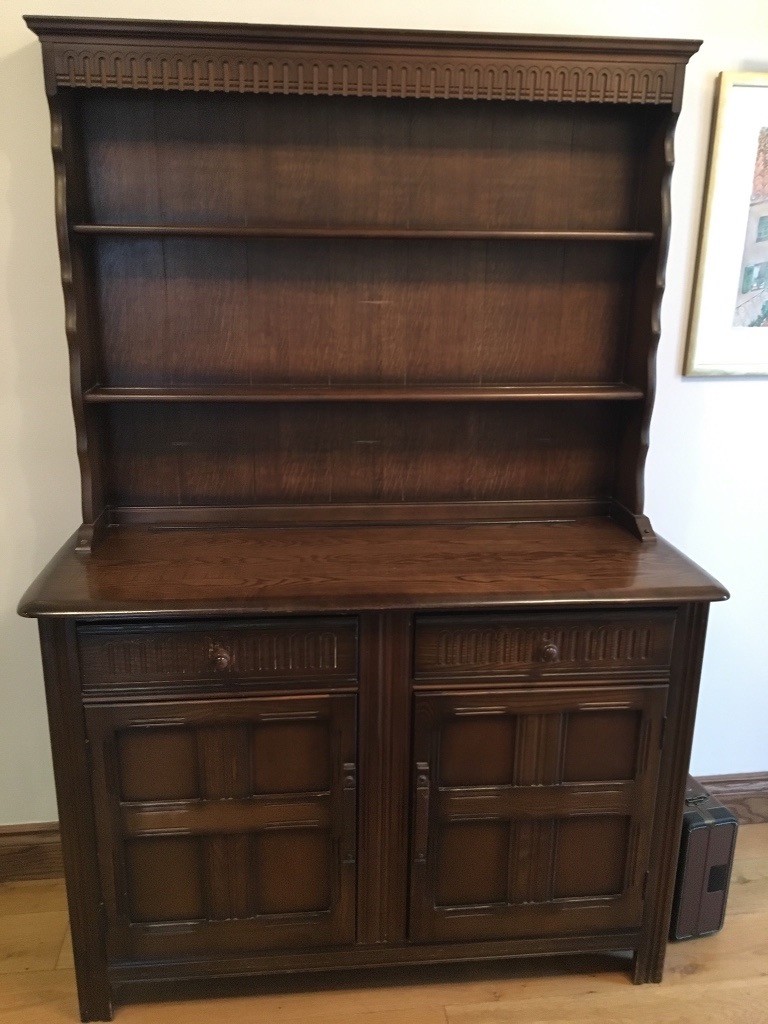 Solid oak Priory dining furniture and welsh dresser for sale in
