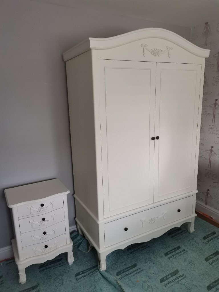 Dunelm Toulouse Wardrobe & 4 Drawer Bedside Table in Wilmslow