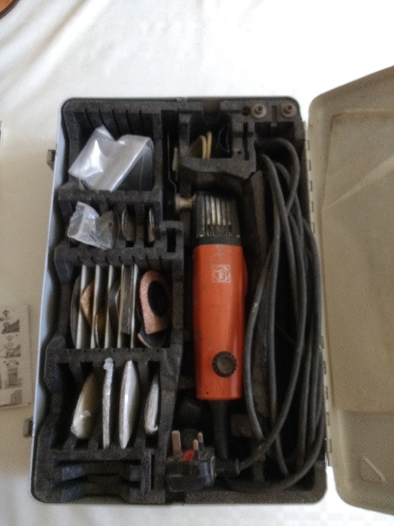 genuine fein tool with case used..multimaster 240volt with accessories