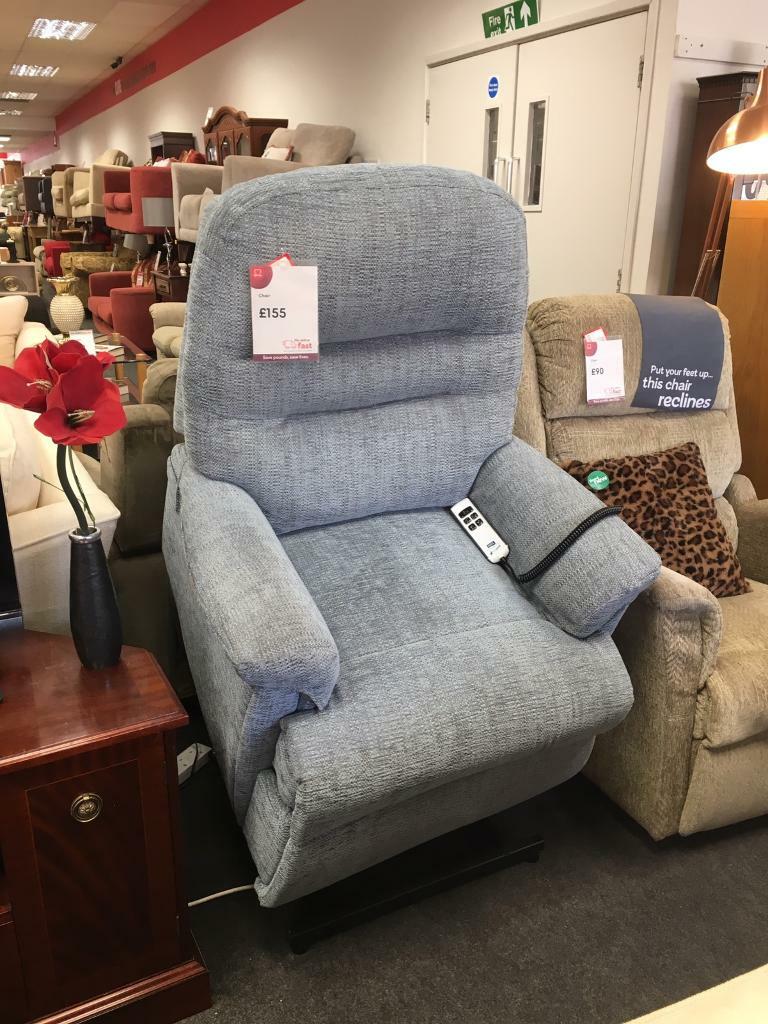 HSL Blue Fabric Rise & Recliner Chair (1702231001) in Northampton