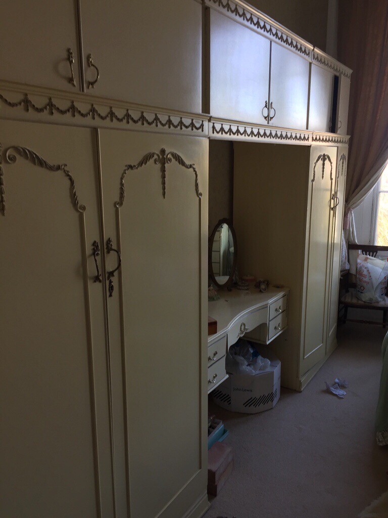Cream Painted Wardrobes Vintage 1960s In Clevedon Somerset