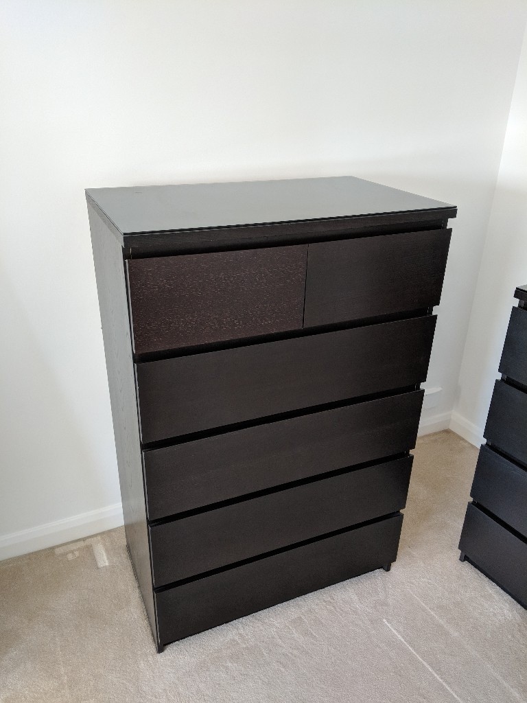 IKEA Malm Chest of 6 Drawers Black Brown in Bromley, London Gumtree