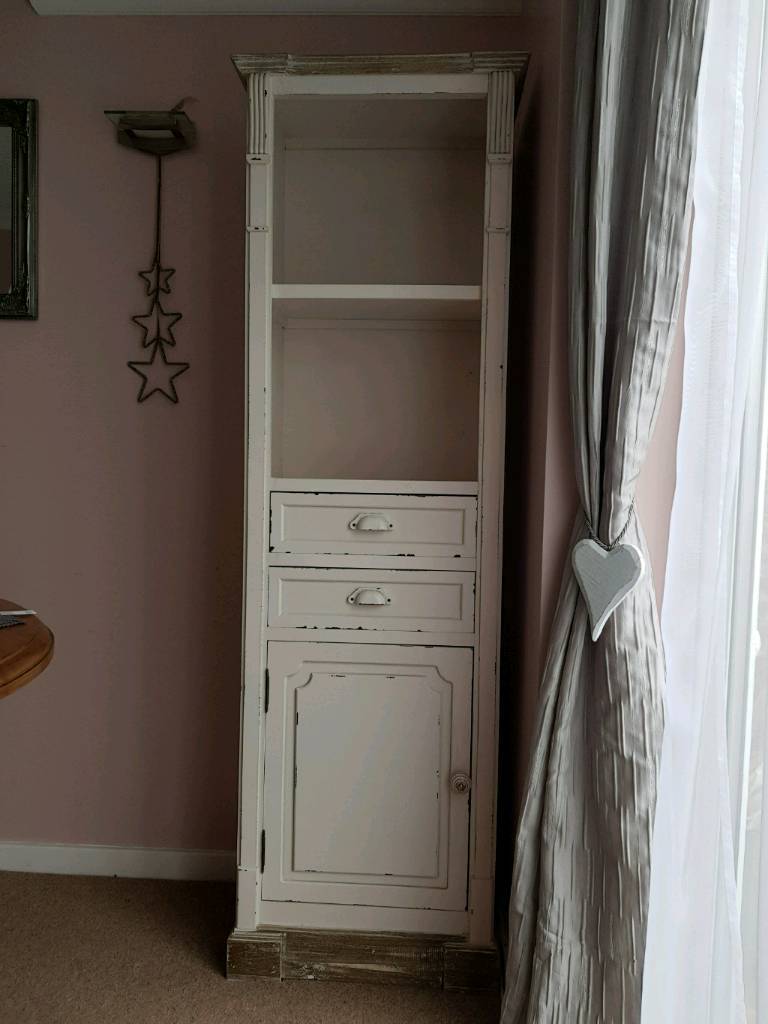 Shabby Chic Tall Antique White Display in Banbury