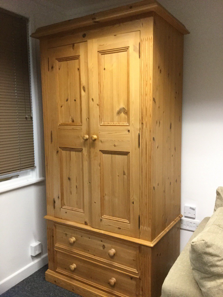 Pine Wardrobe With Top Box Immaculate Condition In Ipswich