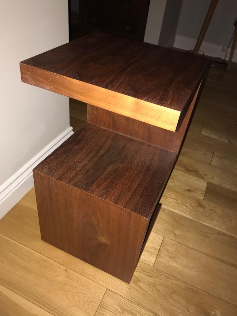 Dwell ‘S’ Shaped Side Table, Walnut Veneer in Kilwinning, North